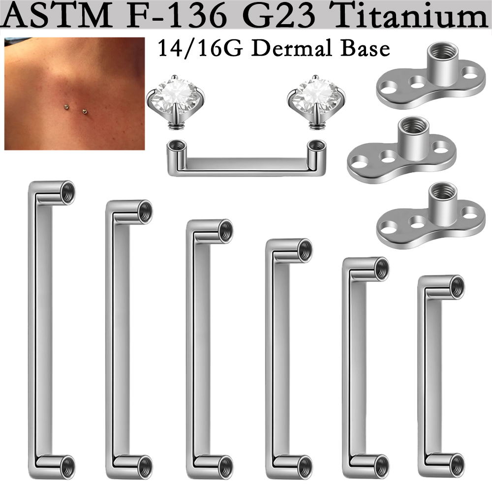 Body Jewelry Dermal - 5/1PCS G23 Titane, ancre dermique à