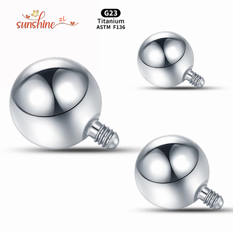 Body Jewelry Dermal - Boule filetée intérieure en titane, 1