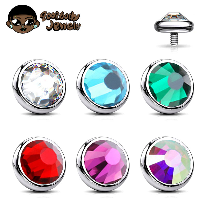 Body Jewelry Dermal - 1 pièces ASTM F136 titane lunette