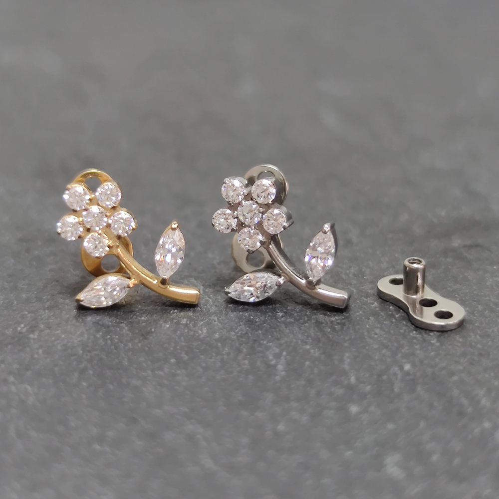G23 titane Zircon Micro ancre  - Body Jewelry Dermal avis et prix