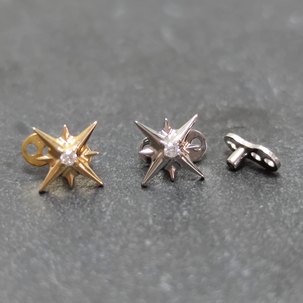 G23 titane Zircon Micro ancre  - Body Jewelry Dermal avis et prix