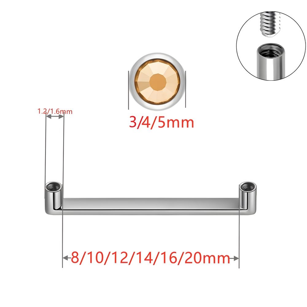 Piercing de surface en titane  - Body Jewelry Dermal avis et prix