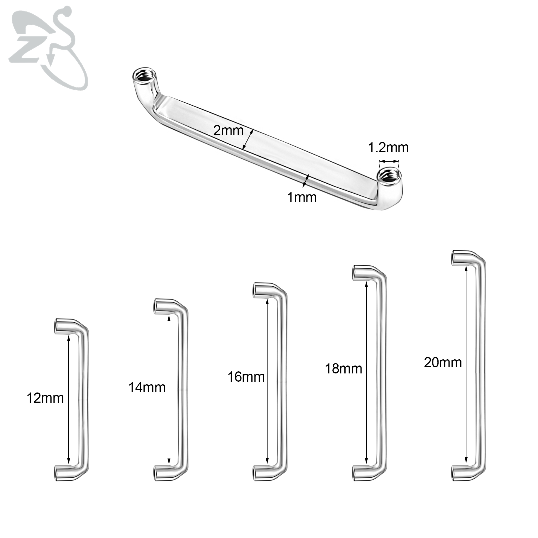 ZS-Piercings de Capot Vertical - Body Jewelry Dermal avis et prix