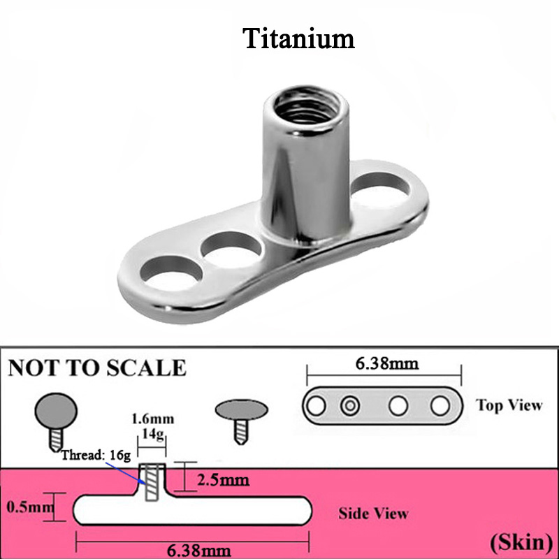 1 pièce G23 titane dérmique an - Body Jewelry Dermal avis et prix