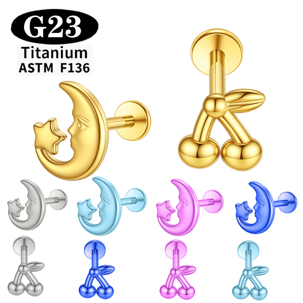 Labret en titane anodisé de qu - Body Jewelry Implant Grade avis et prix