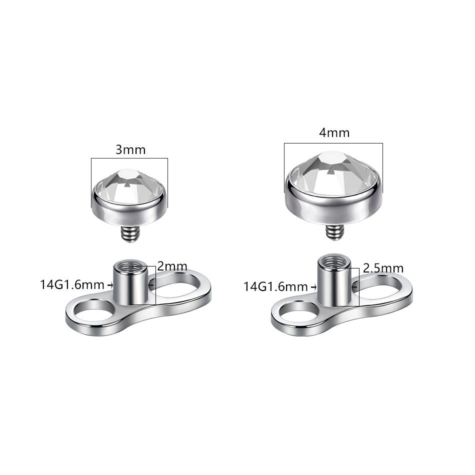 Ensemble de Micro piercing cut - Body Jewelry Dermal avis et prix