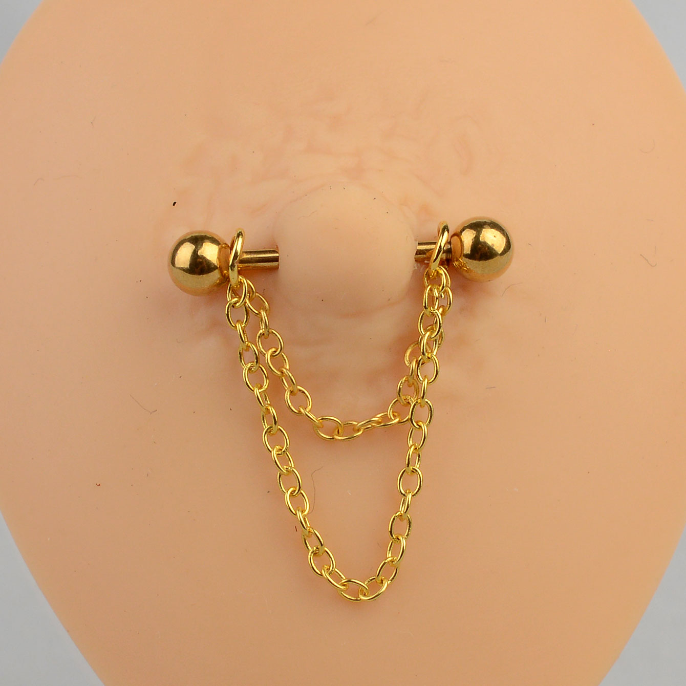 Piercing Noir Punk en Acier In - Body Jewelry Nipple Chain avis et prix