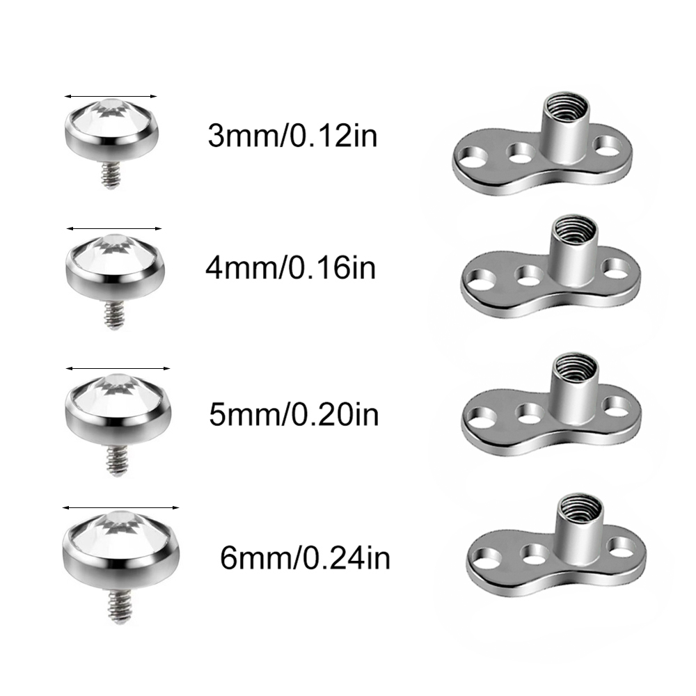 9 pièces-1 pièce en acier chir - Body Jewelry Dermal avis et prix