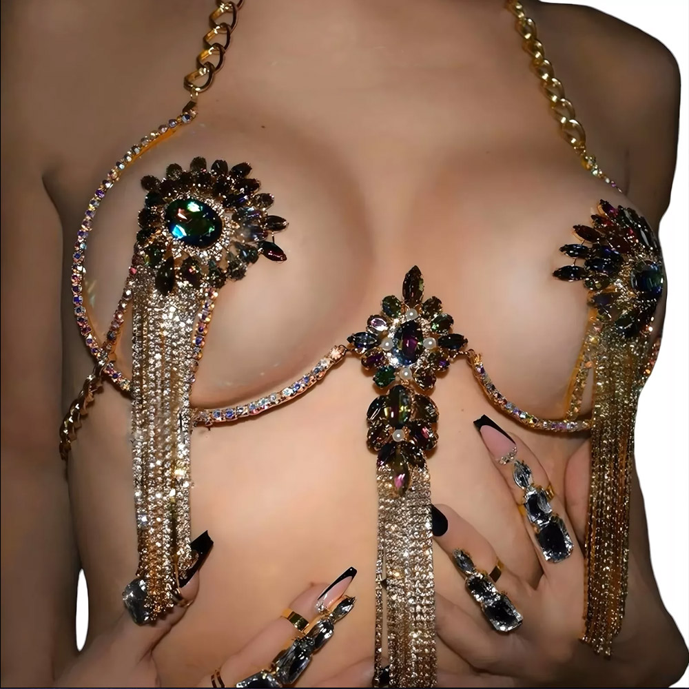 Collier chaîne de poitrine en  - Body Jewelry Nipple Chain avis et prix